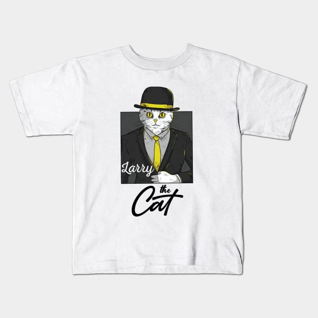 Larry The Cat Kids T-Shirt by ArtRoute02